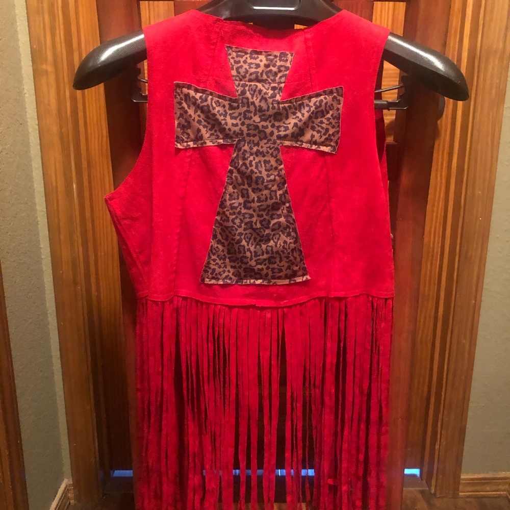 Girls crossed vest - Crazy Train size small